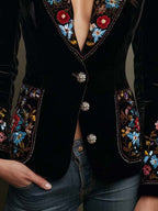 Julia | Blazer Bordado con Flores Multicolor