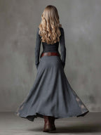 Melisa | Vestido maxi patchwork de cuadros retro