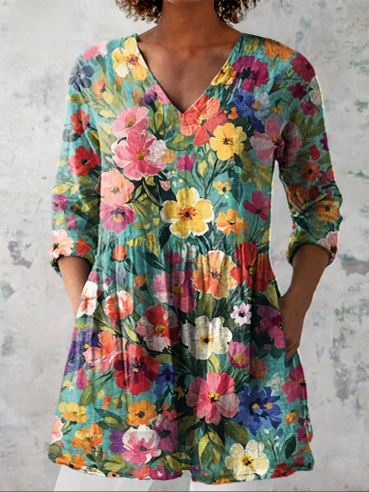 Irene | Blusa larga con escote en V