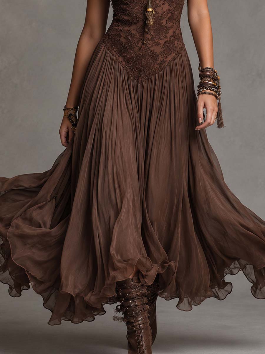 Olivia | Vestido maxi corsé de encaje