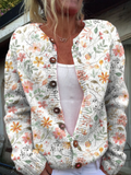 Janet | Rebeca de punto floral vintage