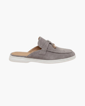 Mediterráneo | Mocasín Abierto Ante — Gris Claro