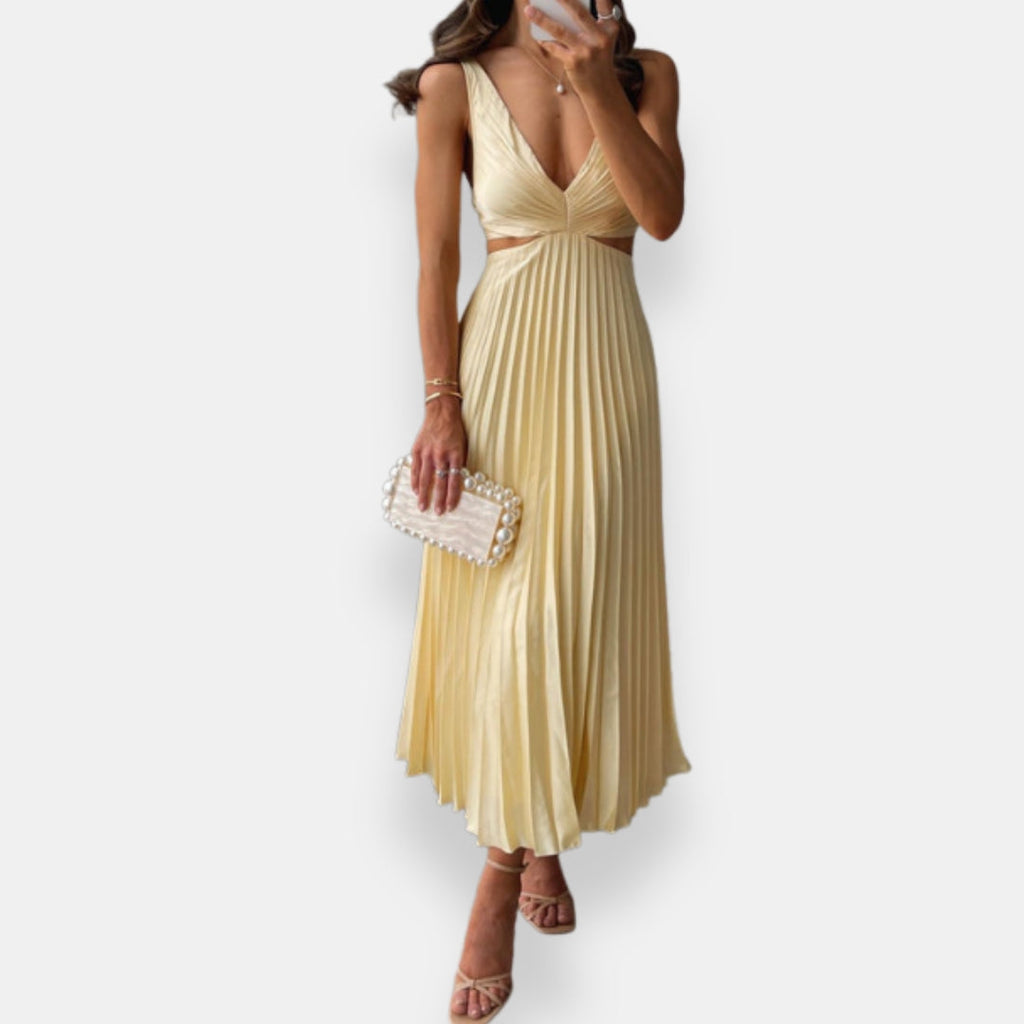 Valeria | Vestido Largo Plisado