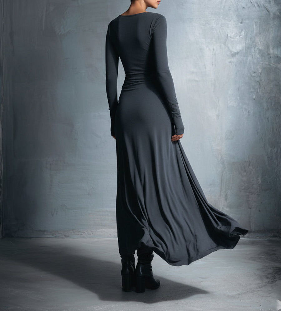 Alba | Vestido largo con nudo lateral