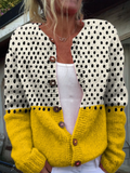 Nancy | Rebeca de punto vintage bicolor de lunares
