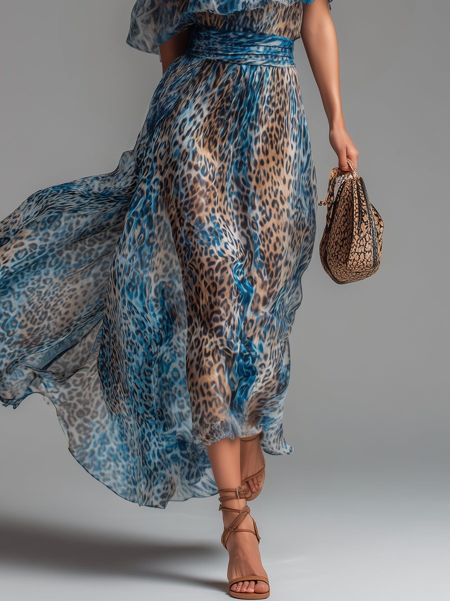 Francesca | Vestido fluido de leopardo