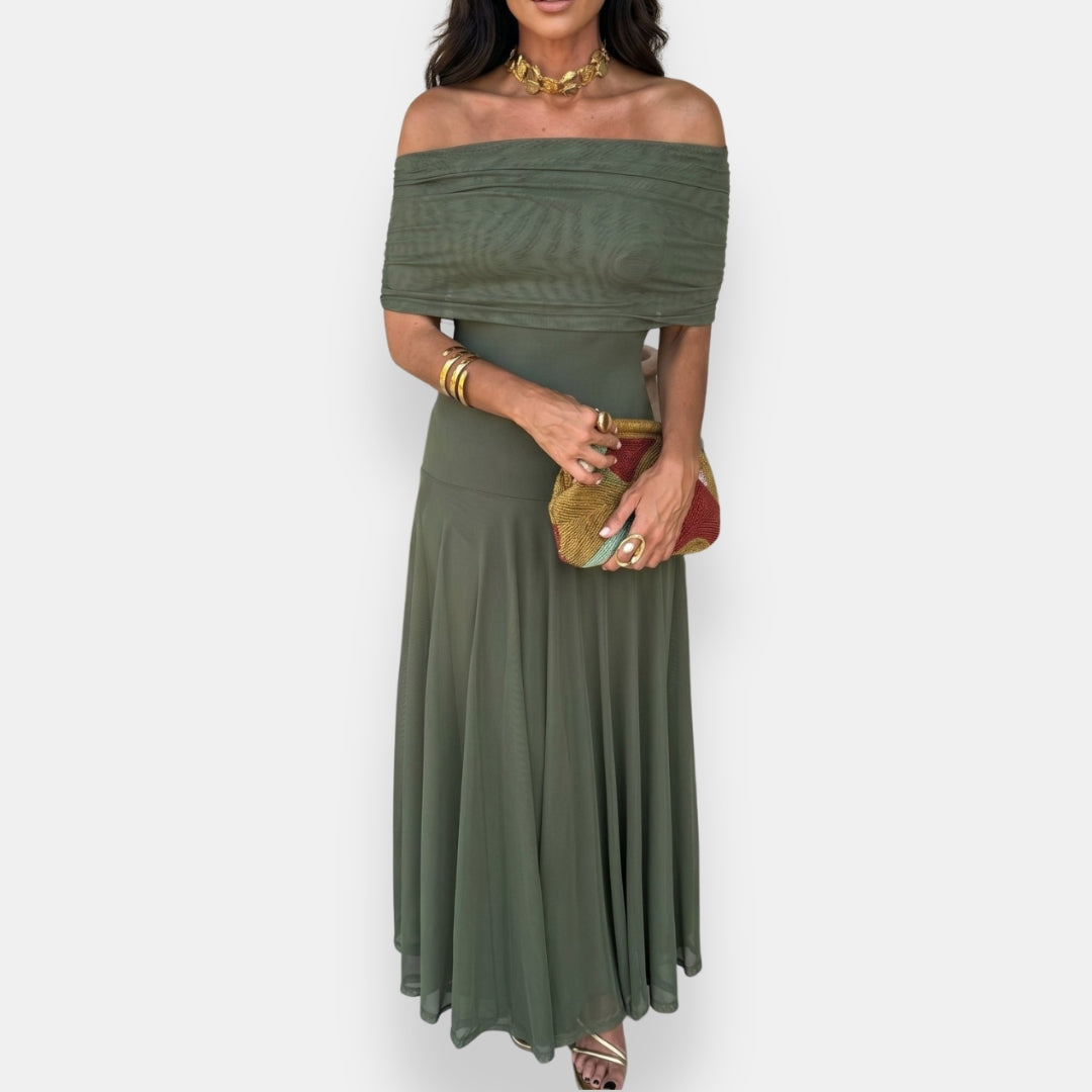 Paula | Vestido Largo Drapeado