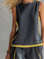 Luna | Conjunto de Dos Piezas con Ribete en Contraste