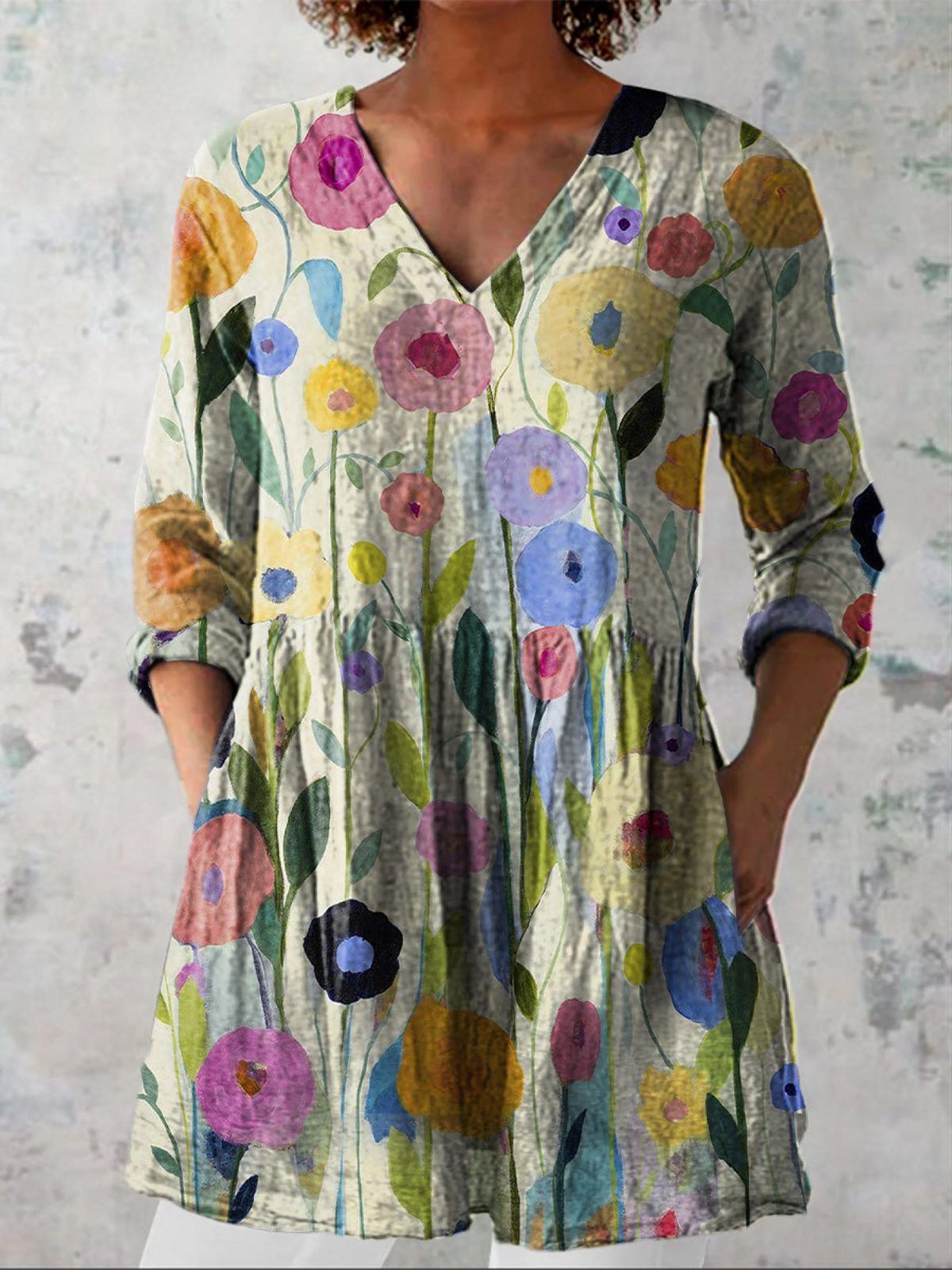 Luisa | Blusa larga con escote en V