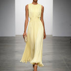 Consuelo | Vestido Midi Plisado sin Mangas
