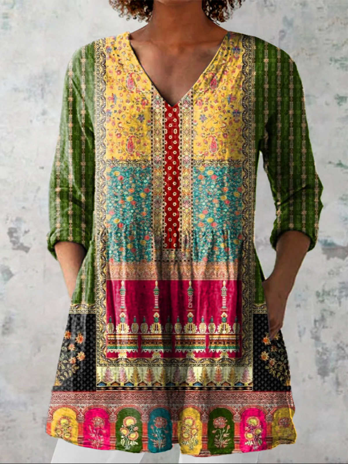 Verónica | Blusa larga con escote en V