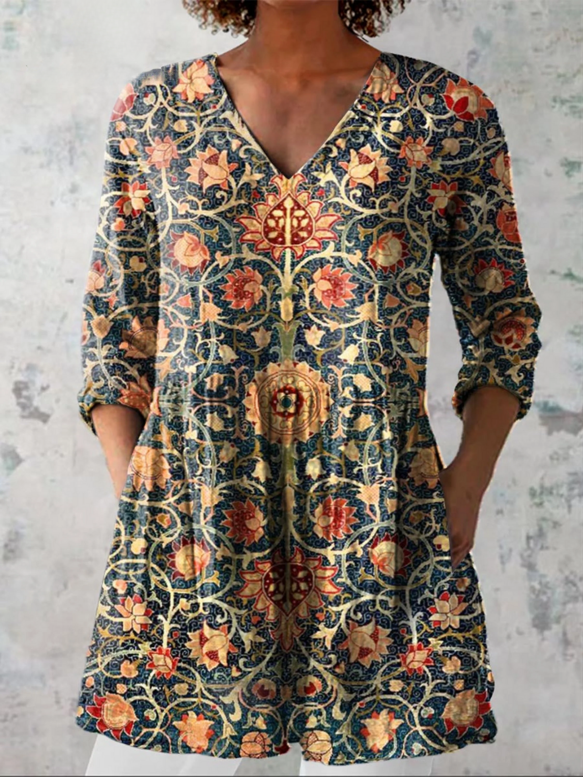 Celia | Blusa larga con escote en V