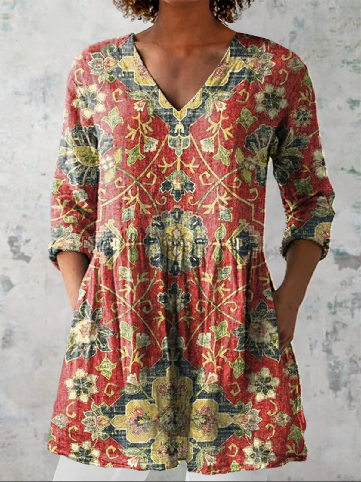 Leila | Blusa larga con escote en V
