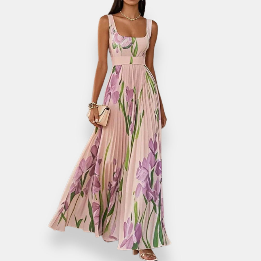Lourdes | Vestido Largo Plisado
