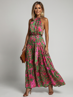Reyes | Vestido Midi Halter Drapeado