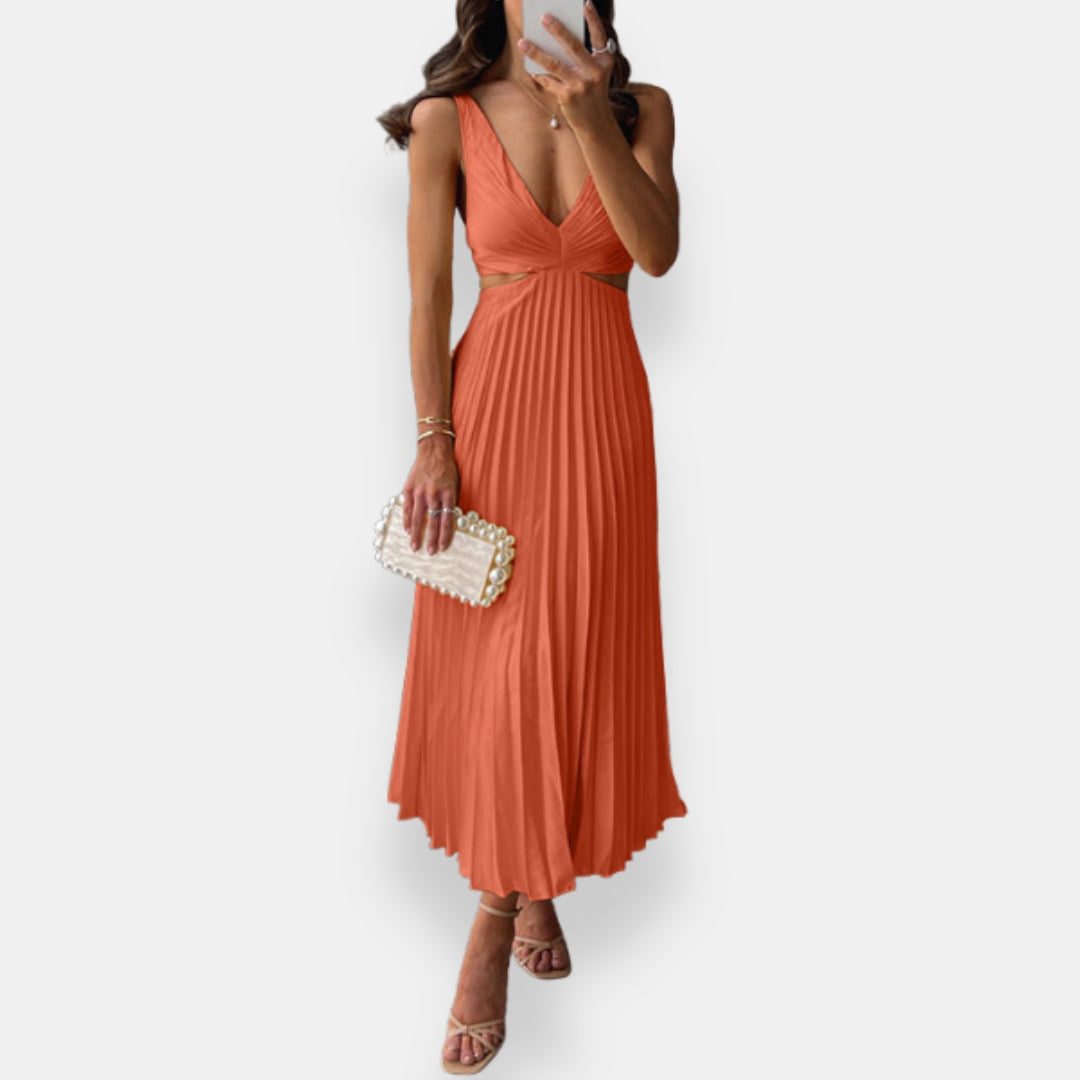 Valeria | Vestido Largo Plisado