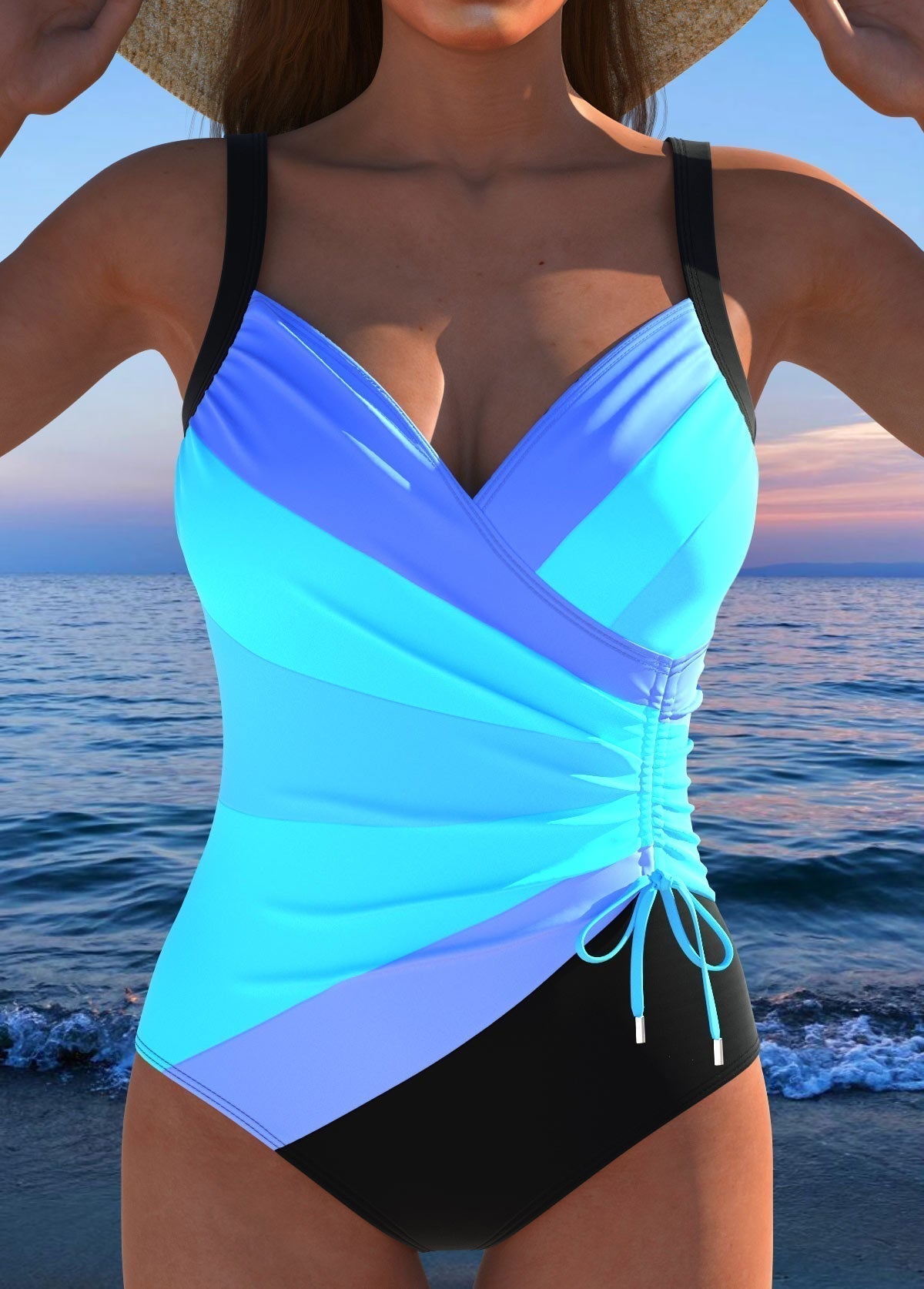 Alexandra™ | Bañador moldeador premium con estampado multicolor
