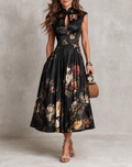 Mia | Vestido plisado con escote ojo de cerradura