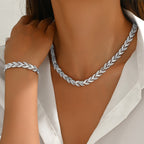 Berta | Conjunto de joyas espiga con cristales