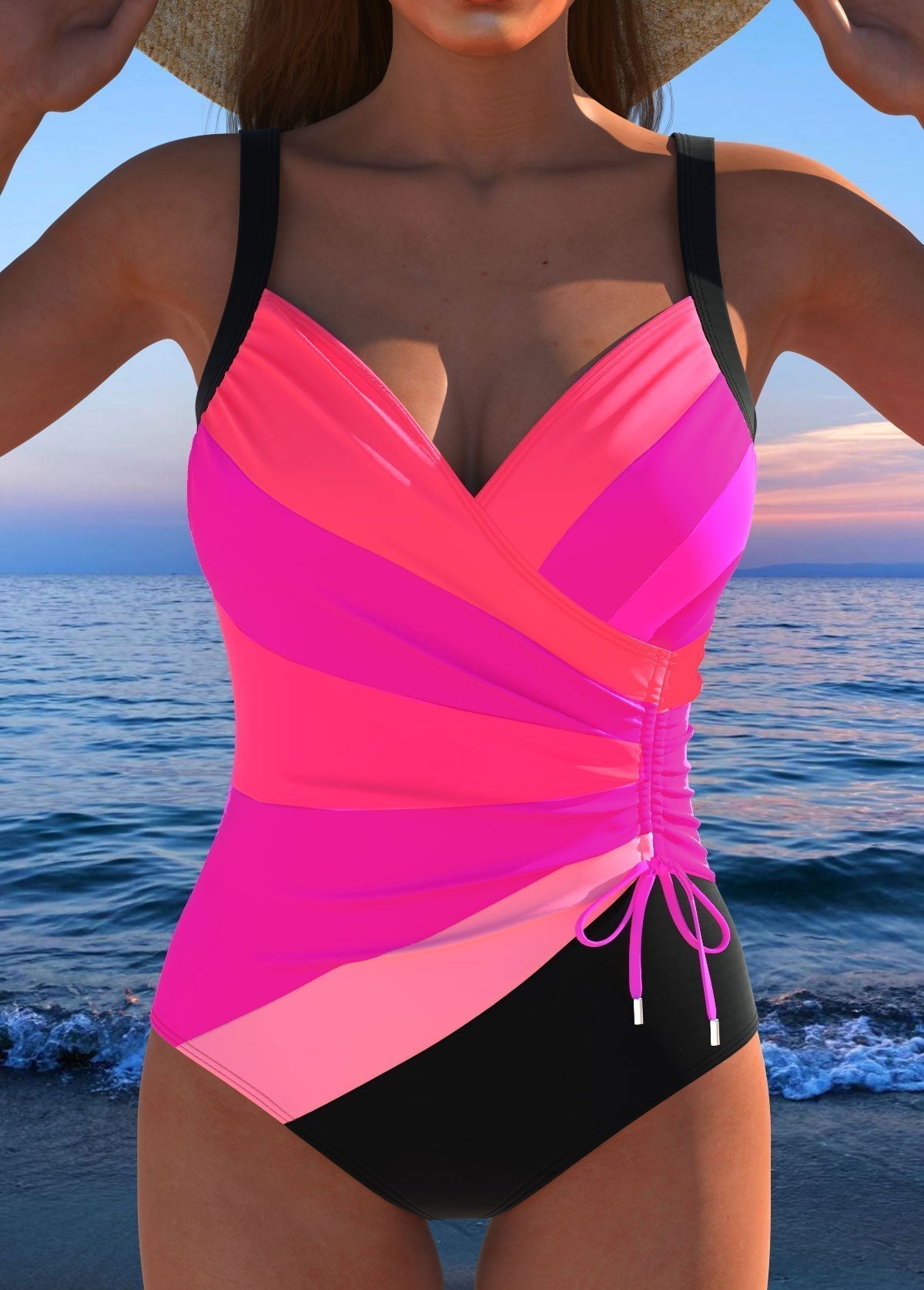 Alexandra™ | Bañador moldeador premium con estampado multicolor