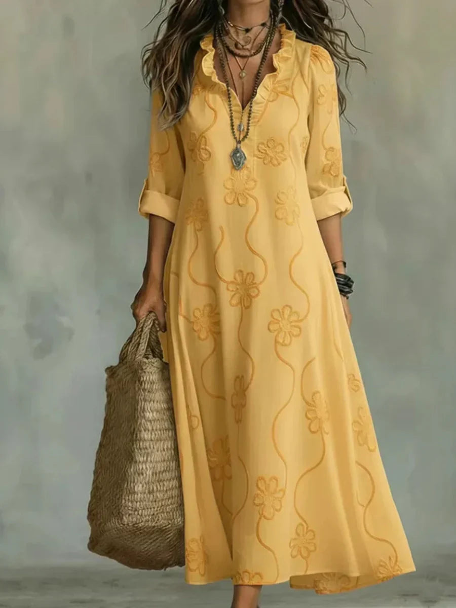 Aurelia | Vestido Maxi Bordado