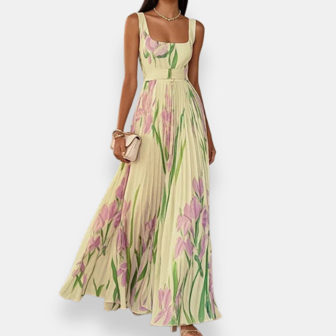 Lourdes | Vestido Largo Plisado