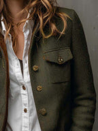 Isabel | Blazer Vintage de Espiga con Ribetes en Contraste