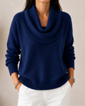 Amparo | Jersey de punto con cuello drapeado
