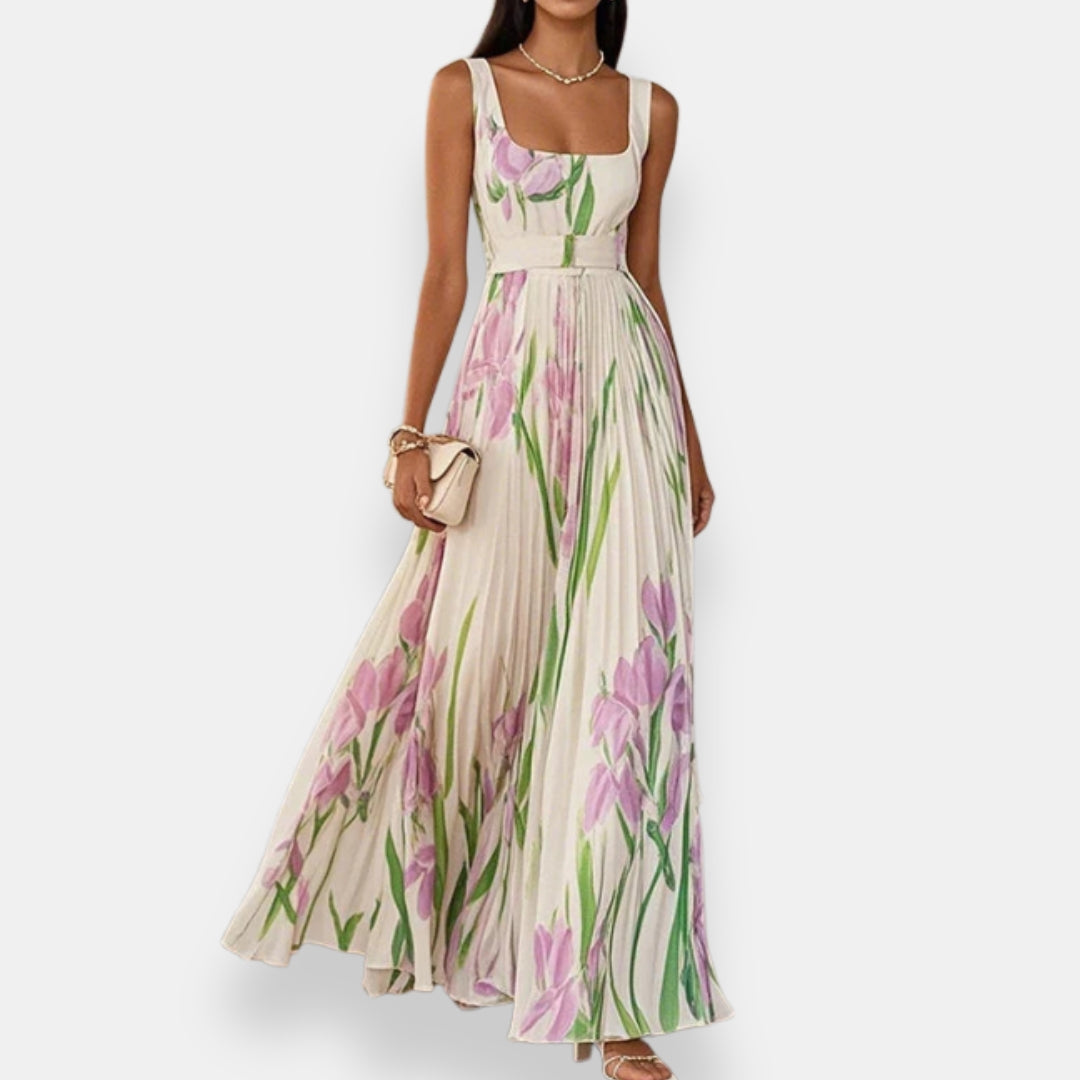 Lourdes | Vestido Largo Plisado