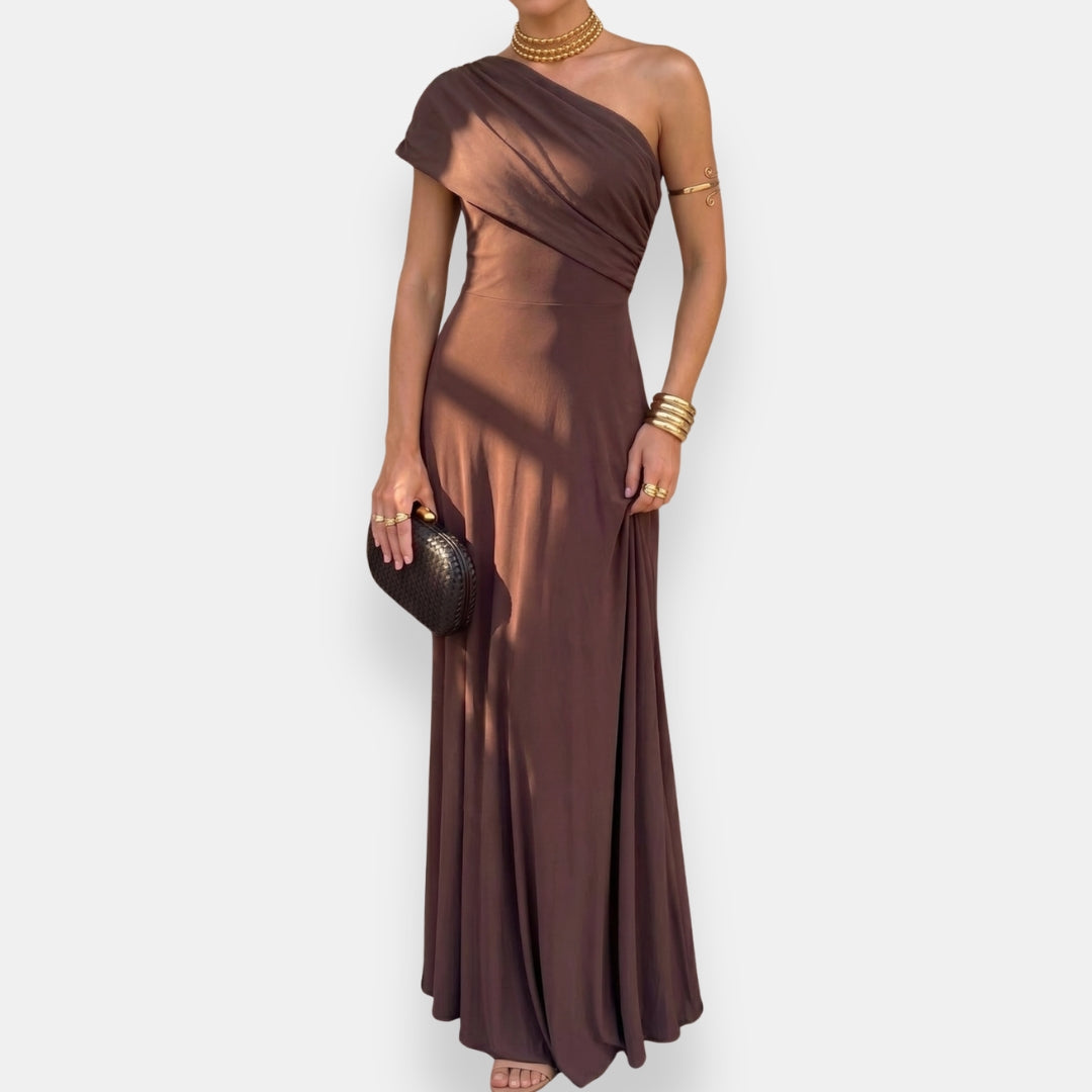 Paula | Vestido Largo Drapeado