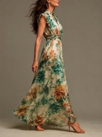 Grace | Vestido tropical pintado