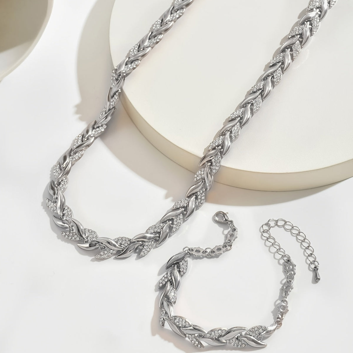 Berta | Conjunto de joyas espiga con cristales
