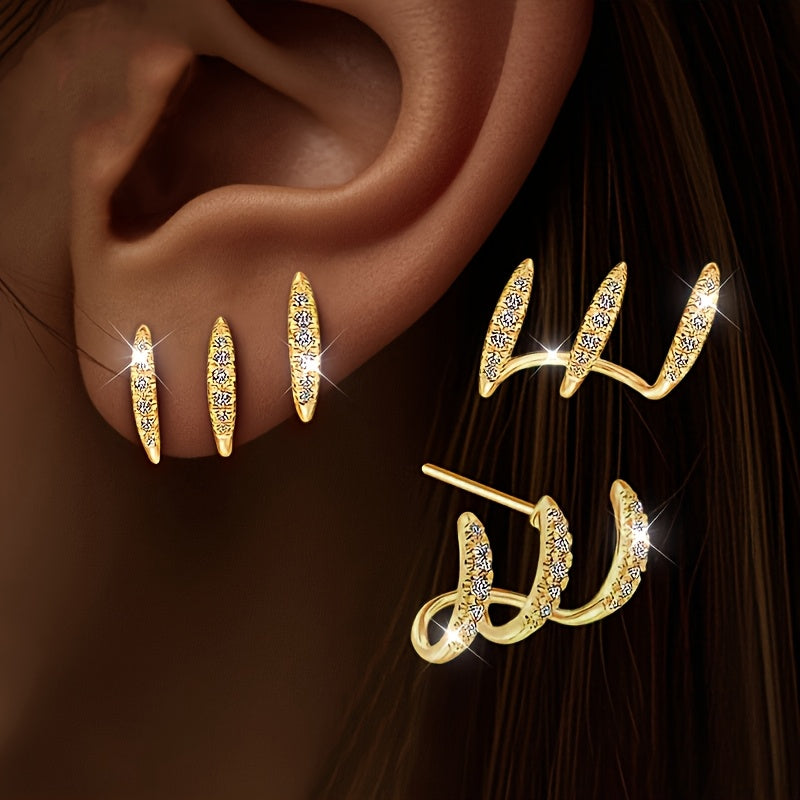 Flora | Pendientes triples