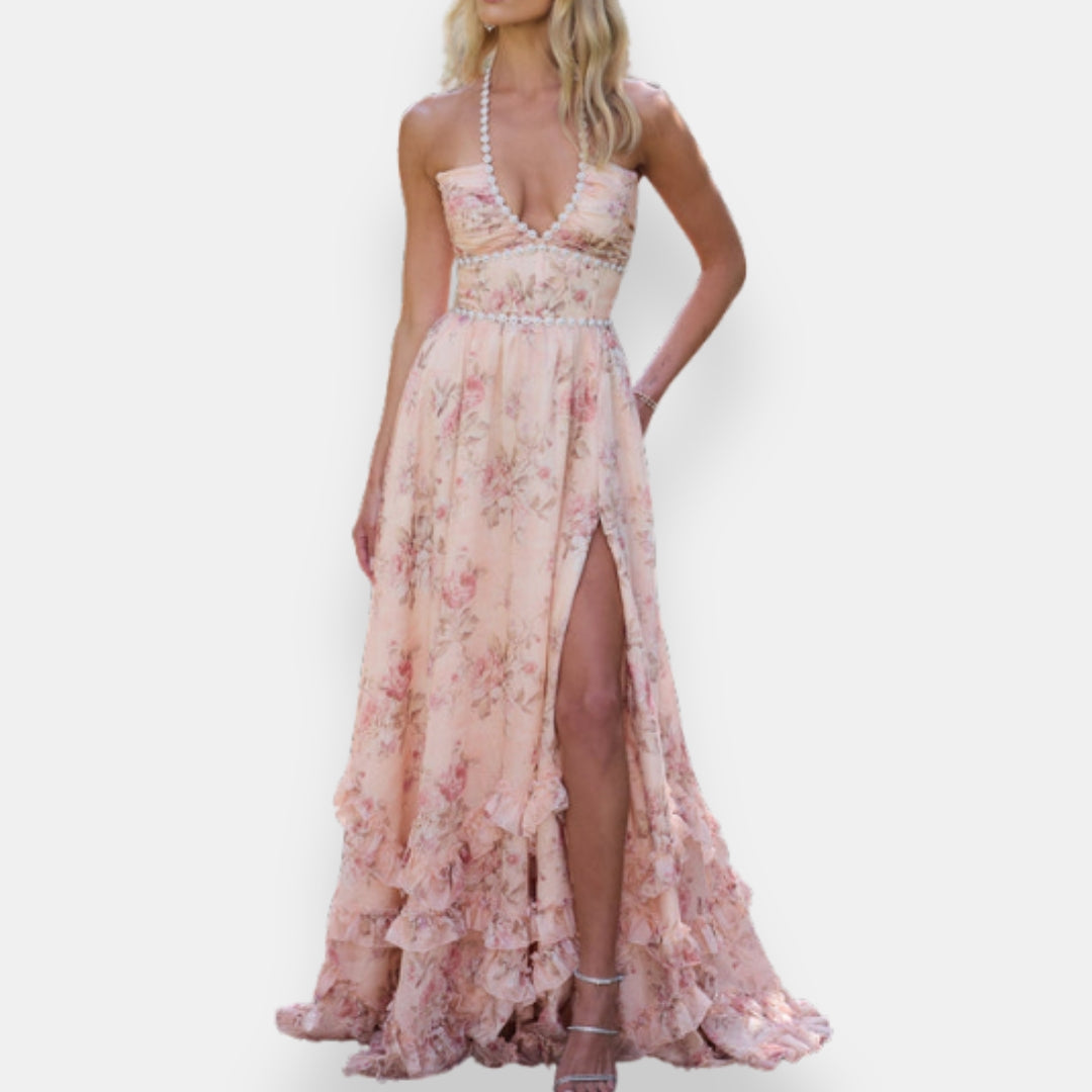 Samanta | Vestido Largo con Volantes