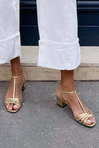 Ana | Sandalias Doradas Elegancia Cotidiana
