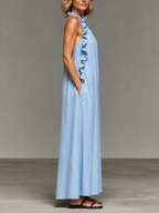 Emma | Vestido maxi de volantes suaves