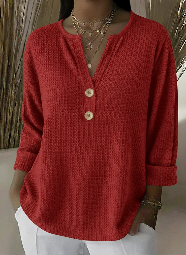 Lucía | Top Henley con Botones