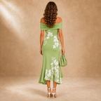 Flora | Vestido midi floral entallado