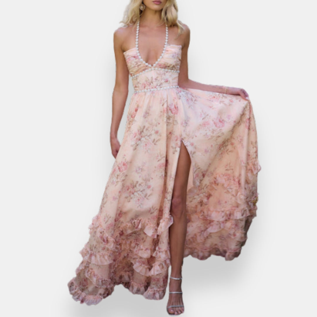 Samanta | Vestido Largo con Volantes