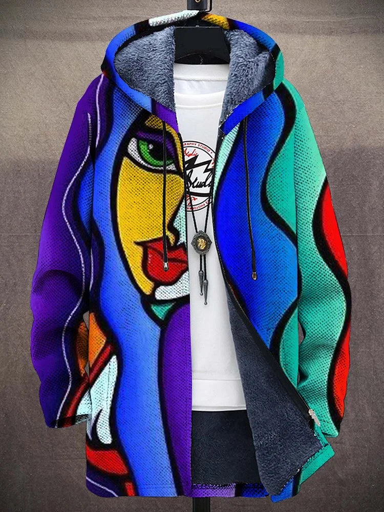 Cosme | Chaqueta de Punto Artística con Capucha