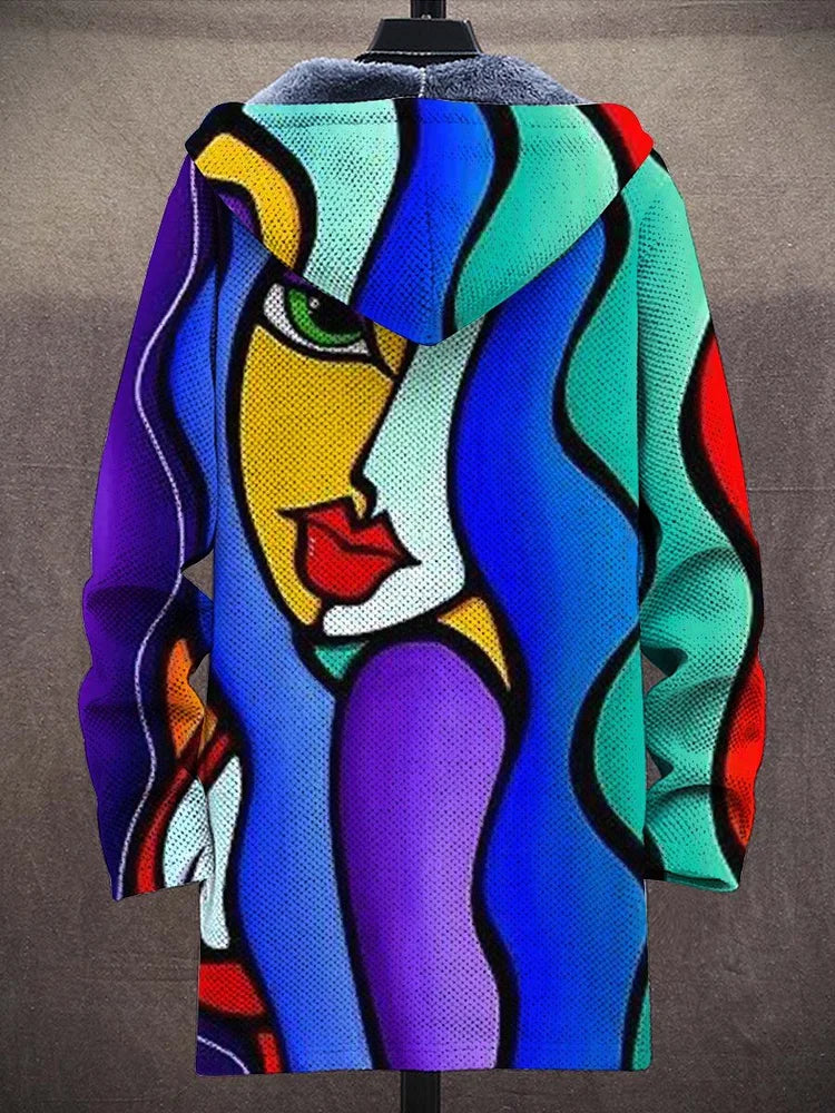 Cosme | Chaqueta de Punto Artística con Capucha