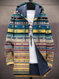 Dalia | Chaqueta de Punto de Estampado Artesanal con Capucha