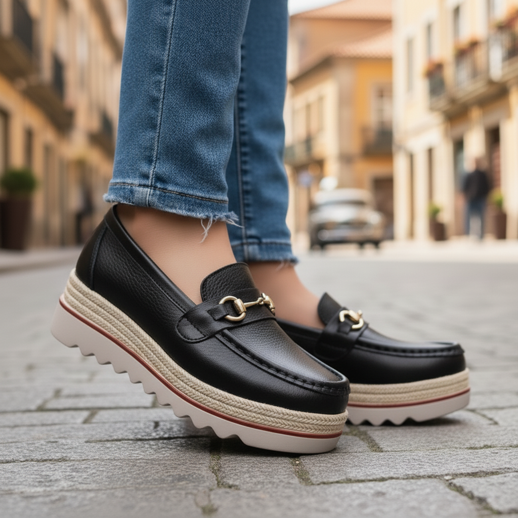 Marina | Mocasines ortopédicos con suela gruesa