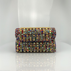 Alba | Bolso de Hombro con Cadena Chic y Diamantes de Color