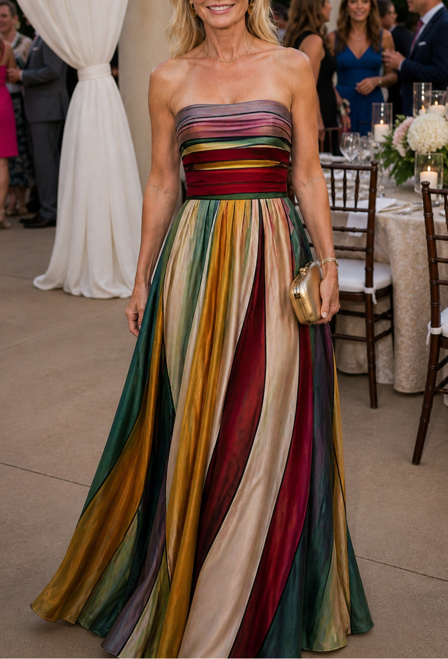 Tammy | Vestido línea A strapless sin esfuerzo
