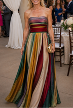 Tammy | Vestido línea A strapless sin esfuerzo