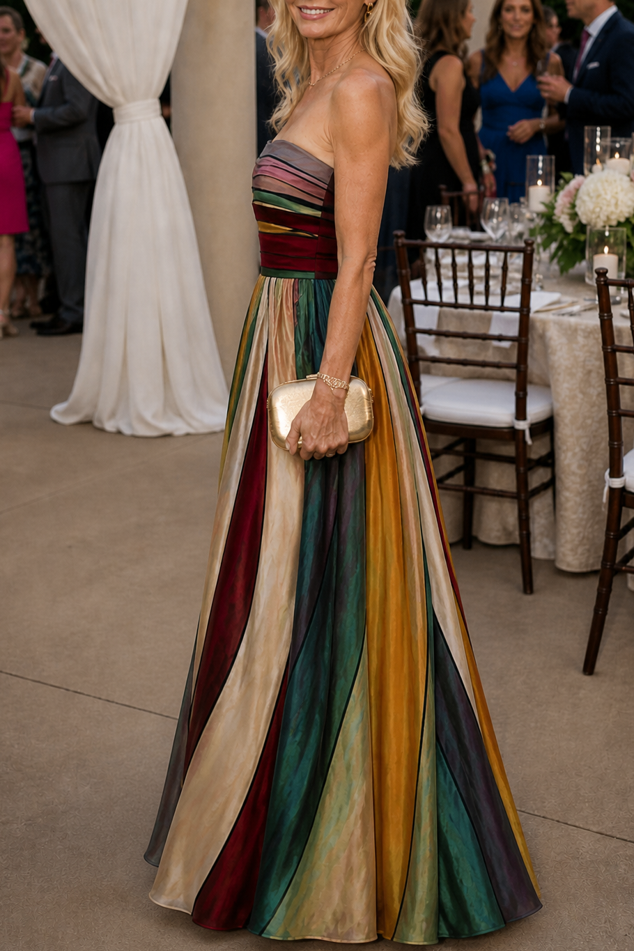 Tammy | Vestido línea A strapless sin esfuerzo