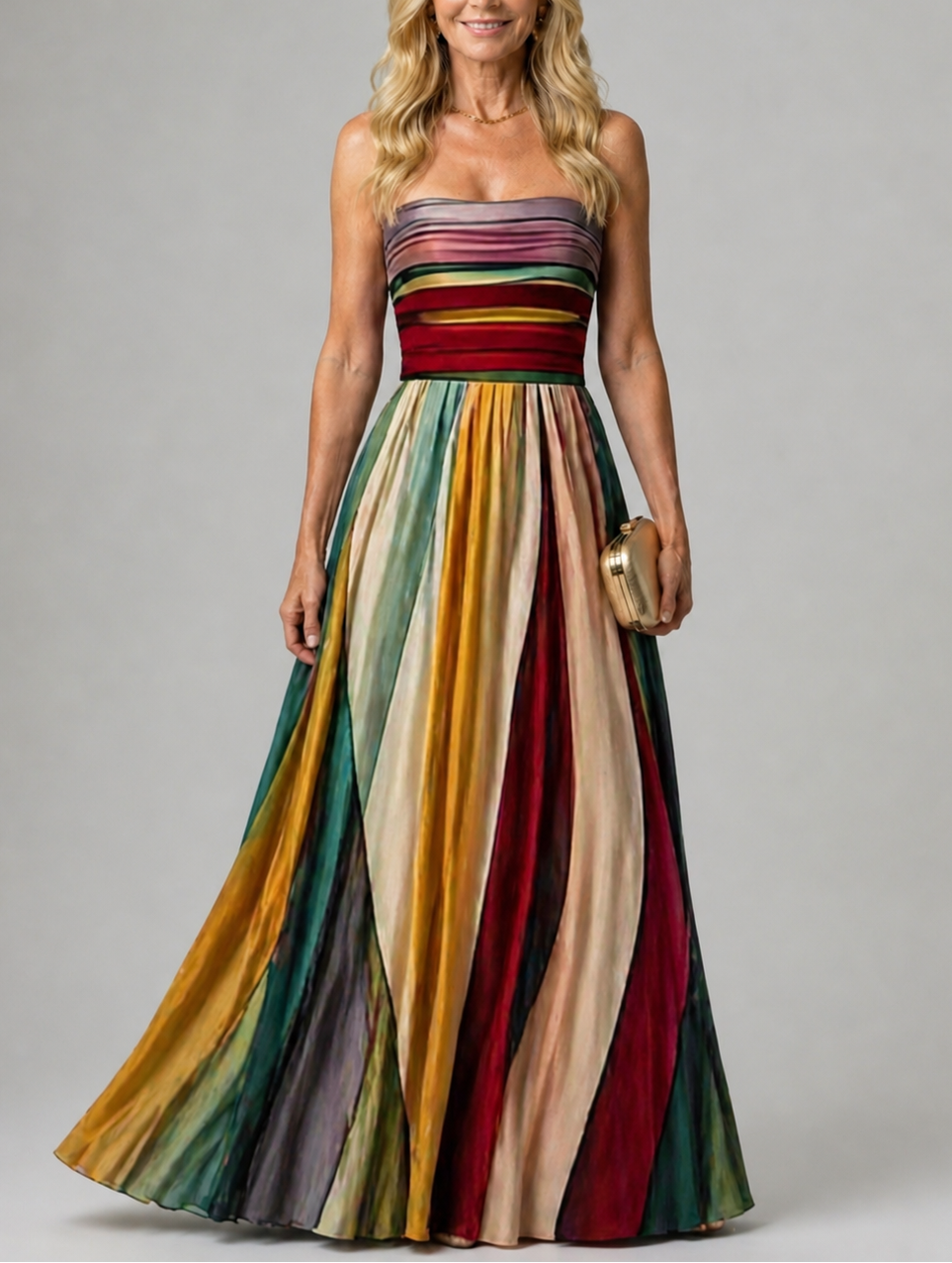 Tammy | Vestido línea A strapless sin esfuerzo