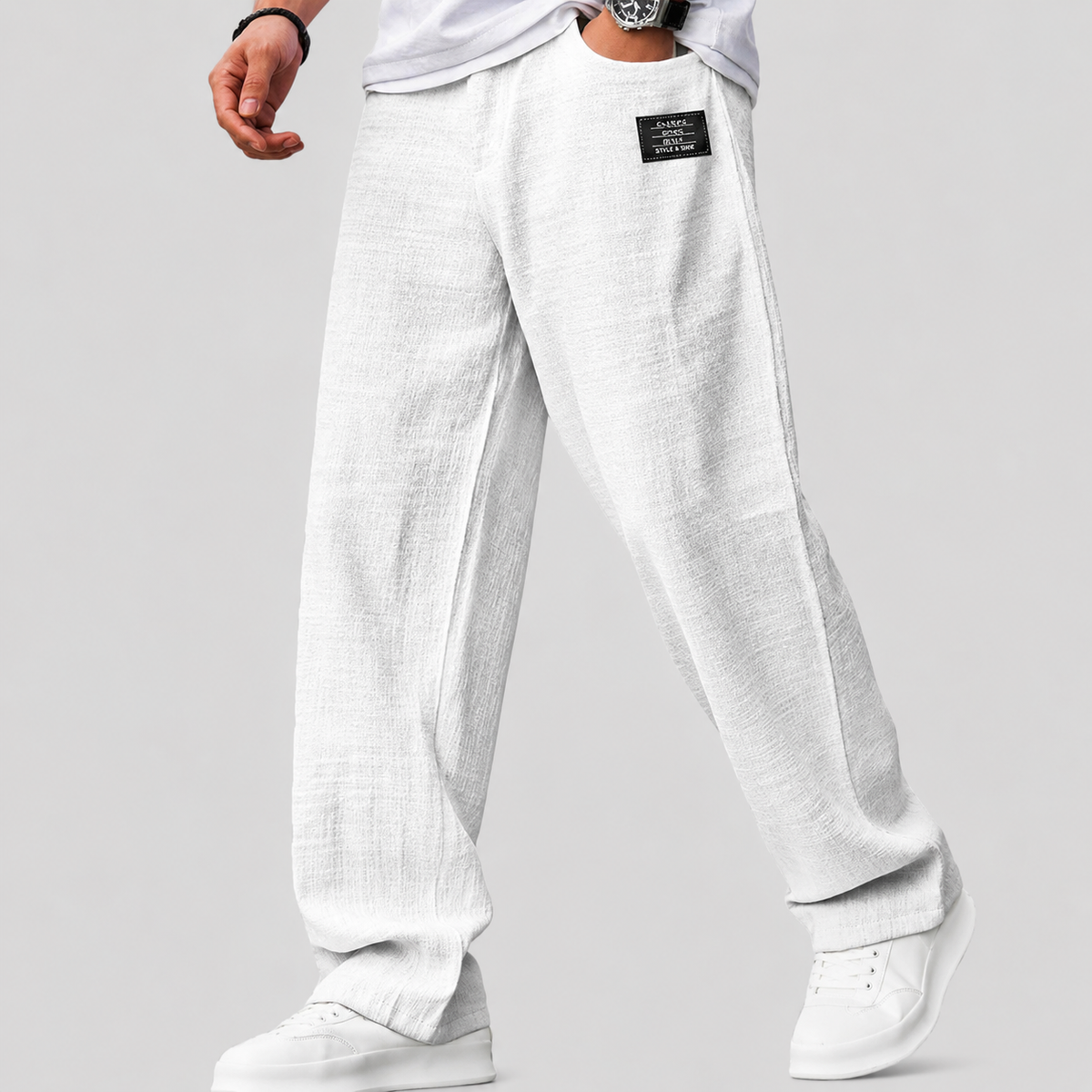 Manuel | Pantalones Casuales de Lino Premium