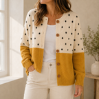 Arantxa | Cárdigan de punto amarillo con botones